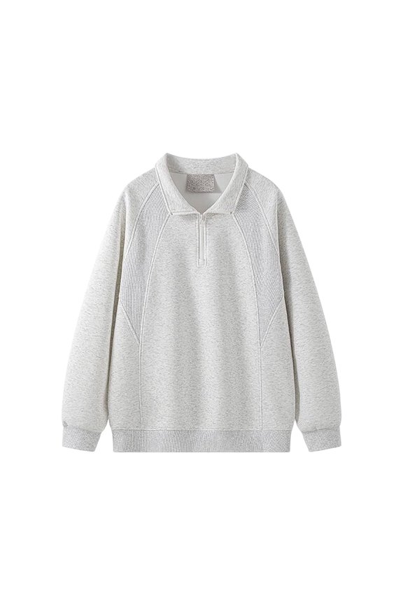 Quarter Zip Pullover Men Long Sleeve Raglan Shirts Mock Neck Sweatshirt Casual Slim Fit Tops Fall Comfy Clothes for Outdoor Wear