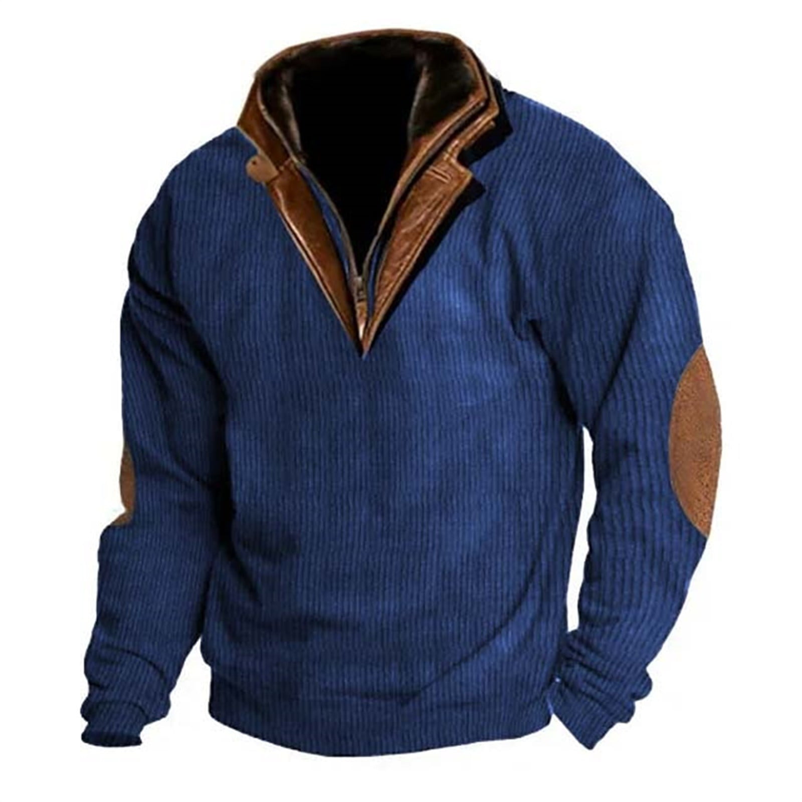 Quarter Zip Pullover Men Men's Pullover Shirts 1/4 Zip Sweatshirts Long