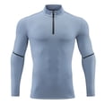 thumbnail image 1 of Quarter Zip Pullover Men Performance Dry 1/4 Zip Fit Active Sports Shirt Pullover Mens Sweatshirt Running Tops, 1 of 6