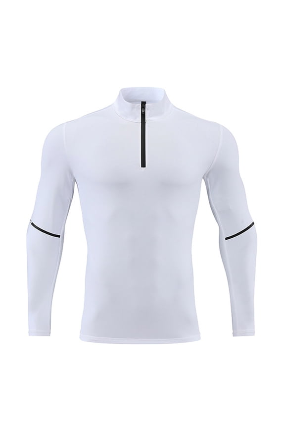 Quarter Zip Pullover Men Performance Dry 1/4 Zip Fit Active Sports Shirt Pullover Mens Sweatshirt Running Tops