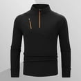 thumbnail image 1 of Quarter Zip Pullover Mens Outdoor Casual Mock Neck Long Sleeve Workout Tops Training Active Wear Tactical Hiking Fishing Biker Shirts, 1 of 9