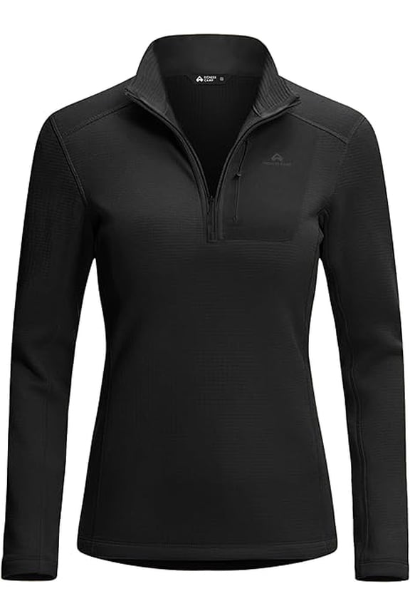 Quarter Zip Pullover Women Pioneer Camp Grid Fleece Lined