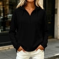 thumbnail image 1 of Quarter Zip Pullover wWomen Waffle Knit Long Sleeve Drawstring Casual Sweatshirt Hooded Tops, 1 of 7