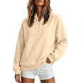 thumbnail image 1 of Quarter Zip Sweatshirt Women 2026 Fall Fashion Oversized Pullover Long Sleeve Casual Atheltic Workout Sweatshirts No Hood, 1 of 6