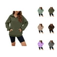 thumbnail image 1 of Quarter Zip Sweatshirts for Women 2025 Long Sleeve Stand Collared Plain Sweatshirt with Pockets Pullover Tops, 1 of 5
