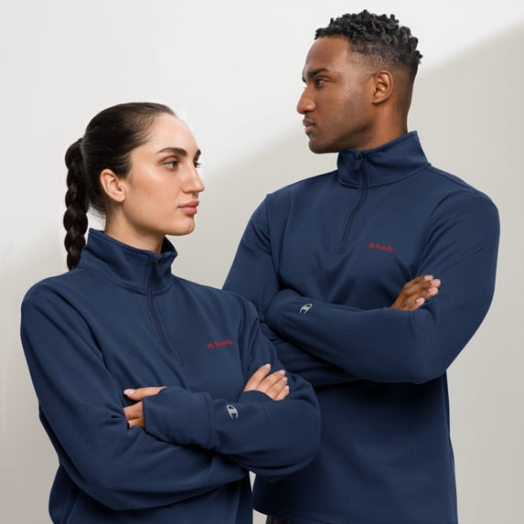 Quarter zip pullover (Athletic Navy, M)