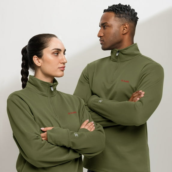 Quarter zip pullover (Fresh Olive, S)