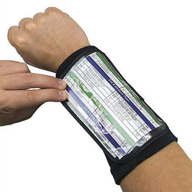 Quarterback Playbook Insert Wristband, Large