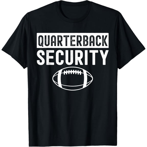Quarterback Security Funny American Football Offense T-Shirt