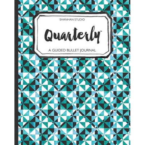 Quarterly Guided Bullet Journal Teal Geo (Paperback)