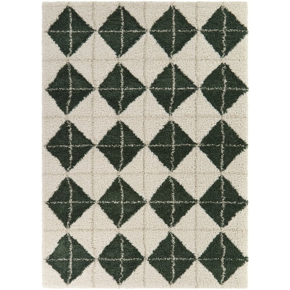Quarterman Diamond Shag Area Rug