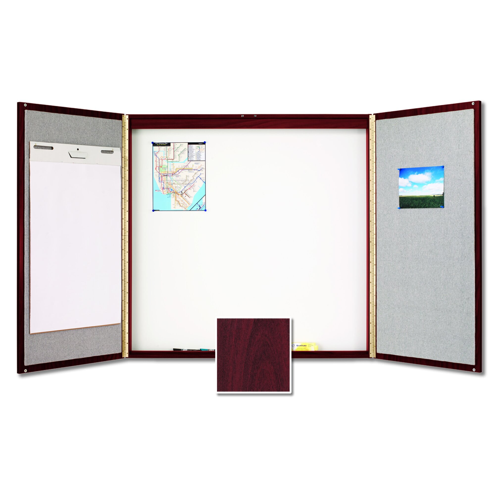 Quartet 48 x 48 in. Porcelain Dry Erase Board in Mauve/White