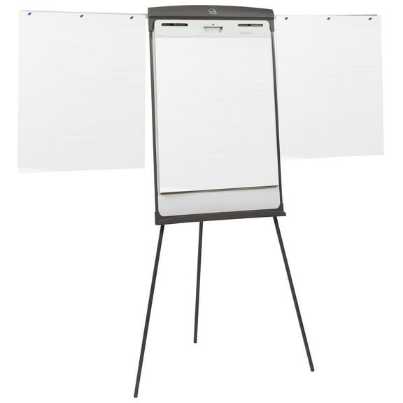 Quartet 67EA 27 in. x 35 in. Magnetic Dry Erase Easel - Graphite Surface, Graphite Plastic Frame