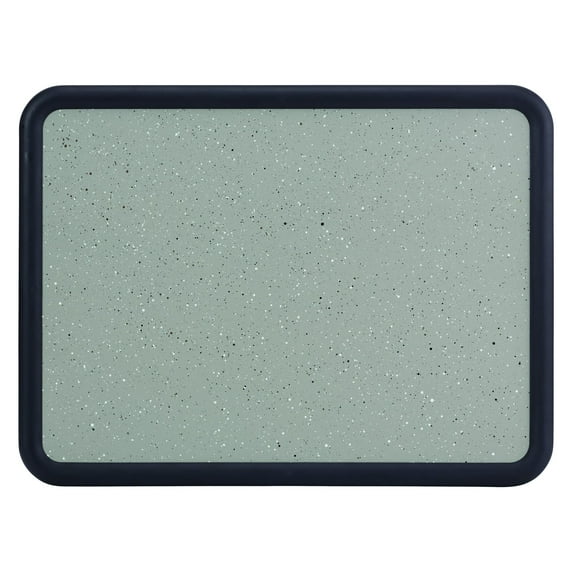 Quartet Contour Granite Gray Tack Board, 48 x 36, Black Frame