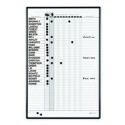 Quartet 781G Magnetic Employee In/Out Board Porcelain 24 x 18 Gray/Black Aluminum Frame
