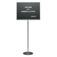 thumbnail image 1 of Quartet Adjustable Single-pedestal Magnetic Letter Board, 24" x 18", Black, Gray Frame, 1 of 2