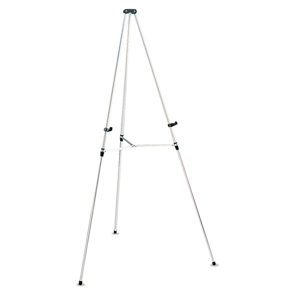 Silver Adjustable Aluminum and Steel Telescopic Tripod Easel Stand