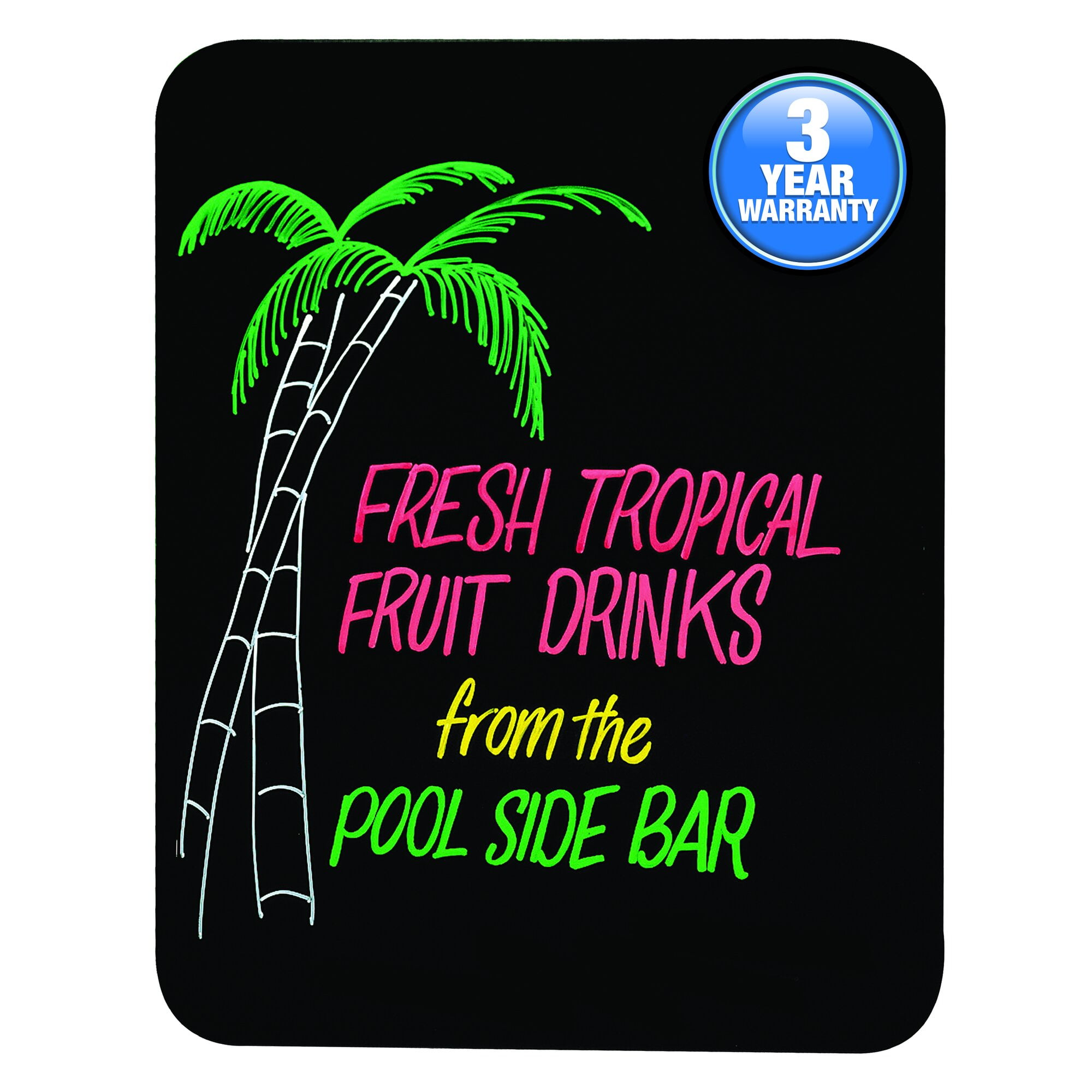 Quartet Black Dry-Erase Marker Board, 3' x 2', Black Frame & Surface