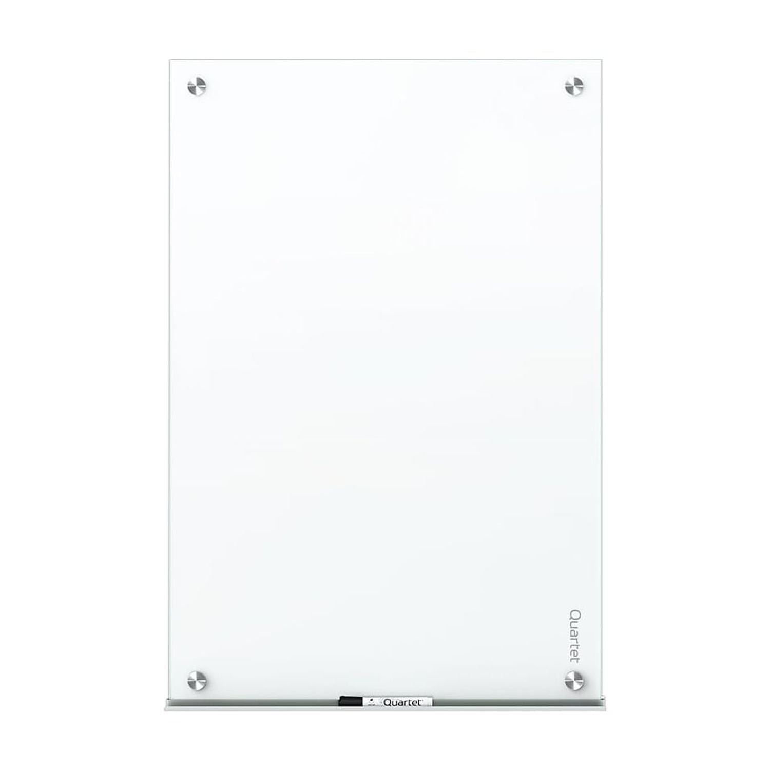 72" x 48" White Tempered Glass Magnetic Dry-Erase Board