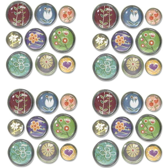 Quartet Bubble Push Pins, Assorted Designs, 36 Piece (79225)