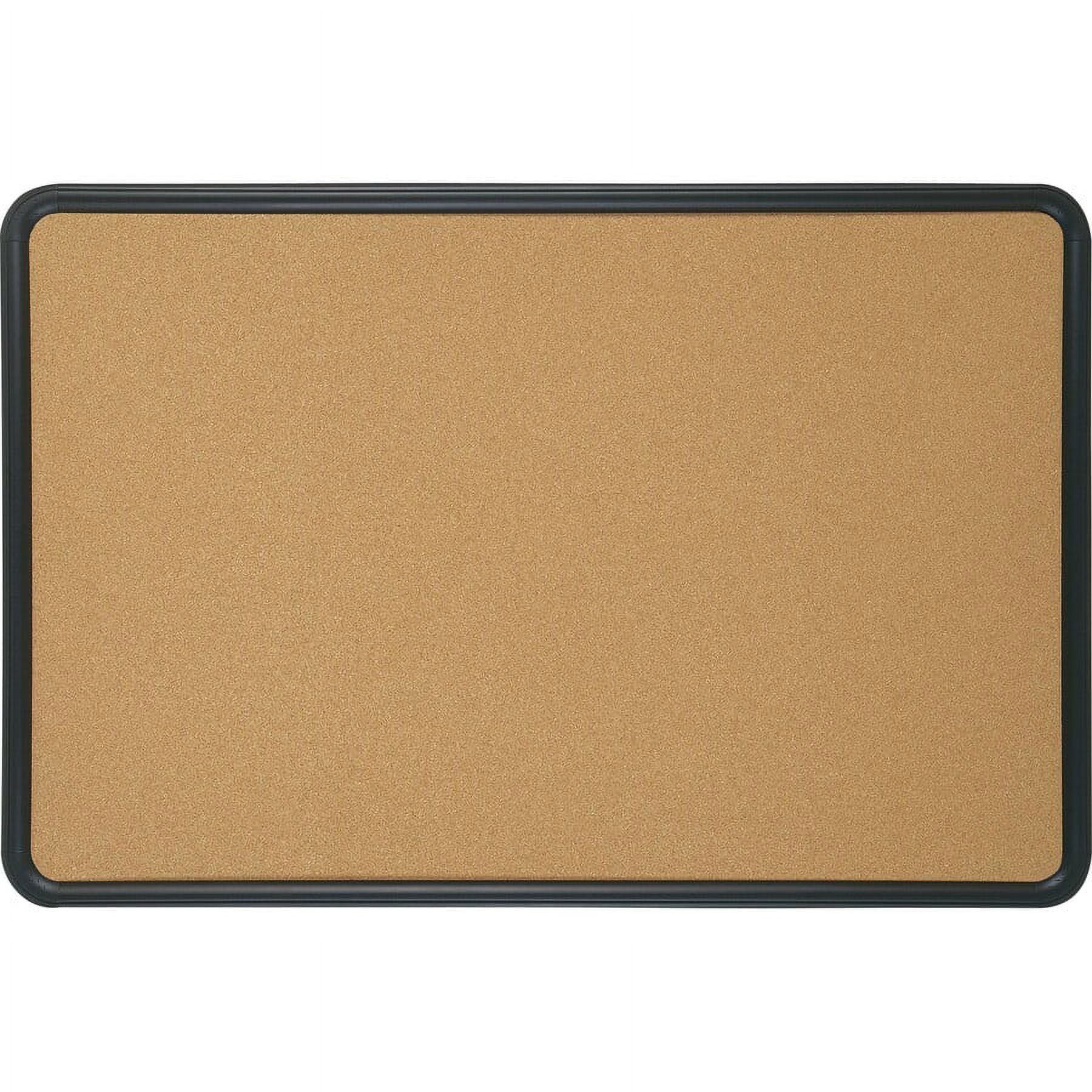Quartet Bulletin Boards, w/ Plastic Frame, 3'x2', Natural Cork - QRT699170