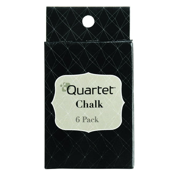 Quartet Chalk Sticks, White, 6 Pack