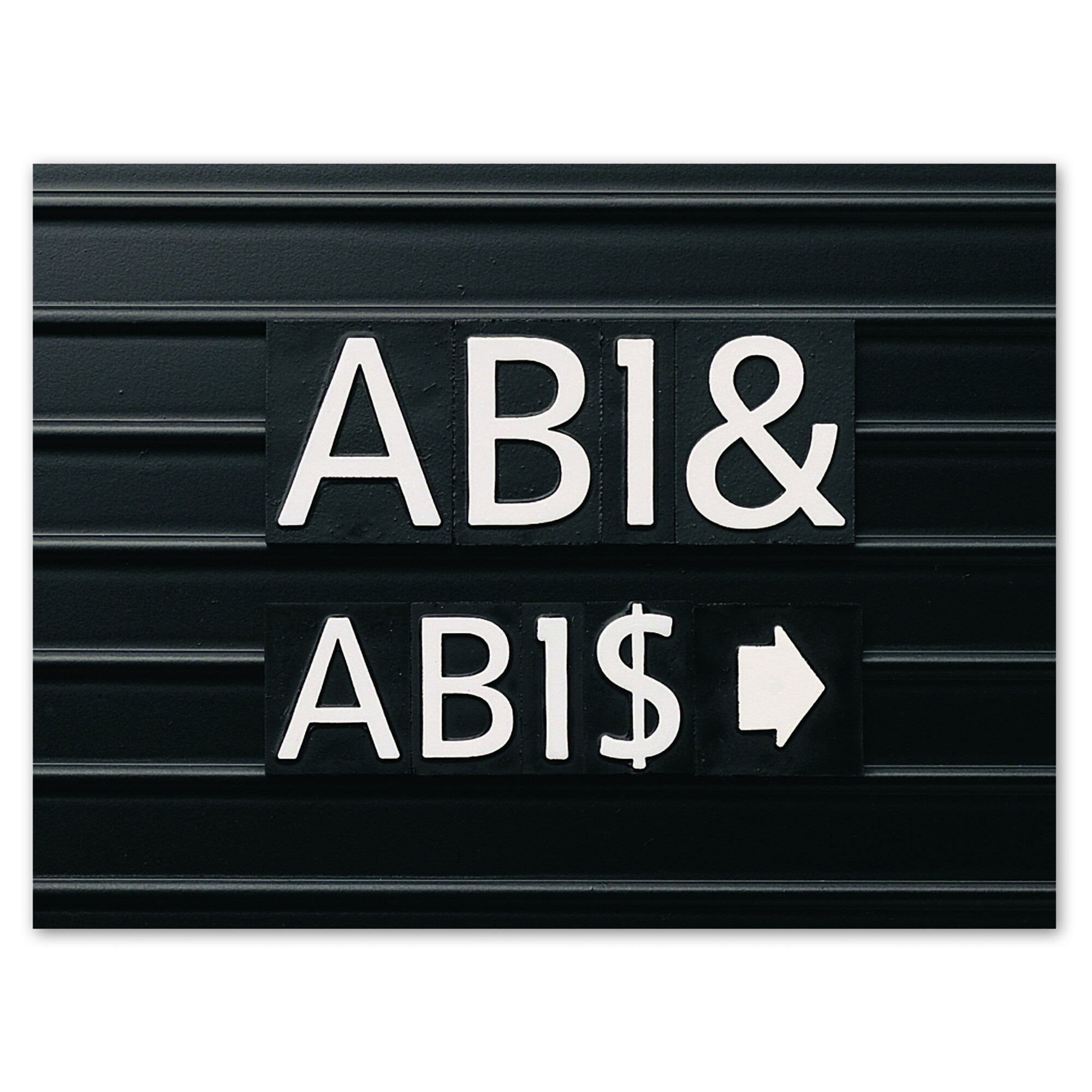 Quartet Characters for Letter Boards, 1", 128/Set, White, Helvetica