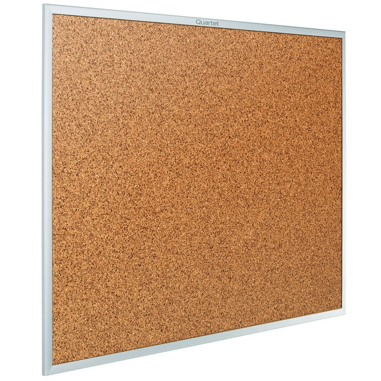 Cork Bulletin Board, 36 x 24, Tan Surface, Silver Aluminum Frame Cork Bulletin Board, 36 x 24, Tan Surface, Silver Aluminum Frame