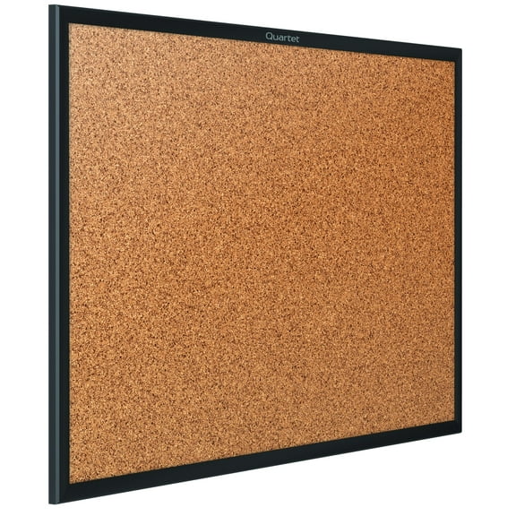 Quartet Classic Cork Bulletin Board 48 x 36 Black Aluminum Frame - Cork Boards