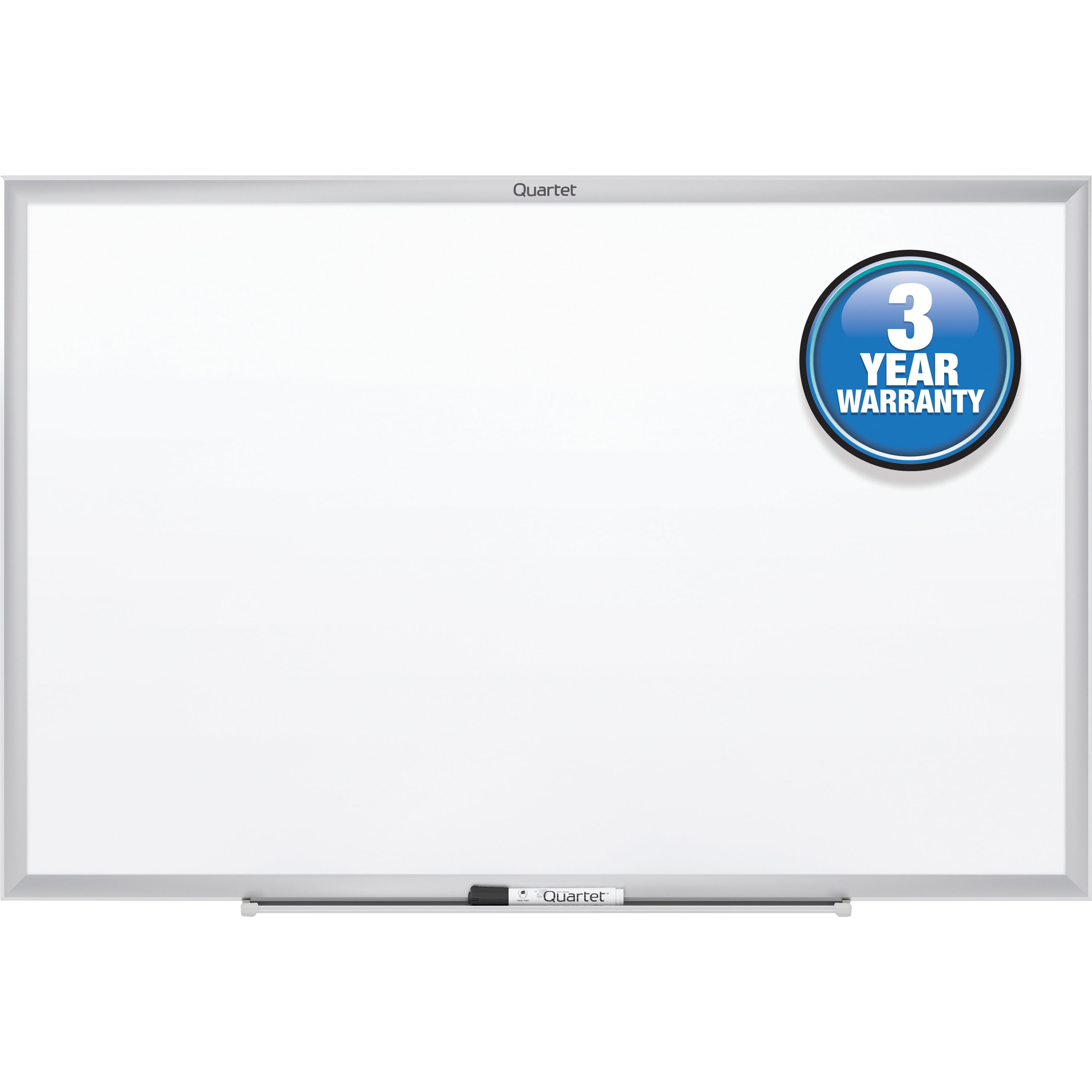 Quartet Classic Total Erase Dry-Erase Board, 24" x 18" (2' x 1.5'), Silver Aluminum Frame
