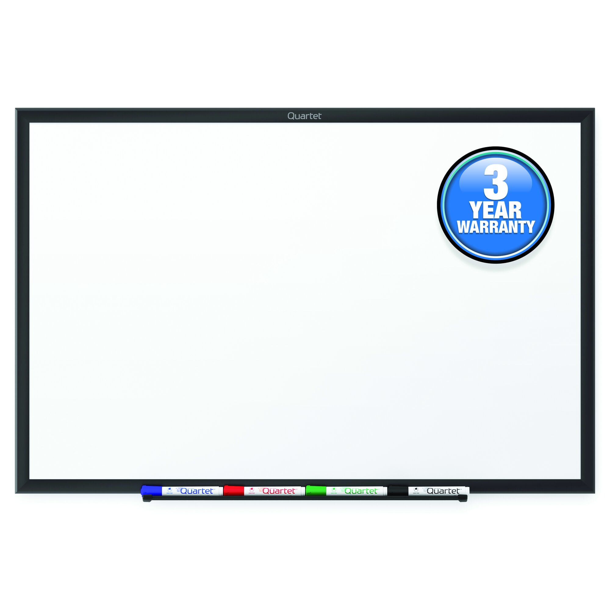 Quartet Black Frame Standard Whiteboard - 60" Width X 36" Height - White Melamine Surface - Black Aluminum Frame - Film - Wall Mount - 1 Each (s535b)