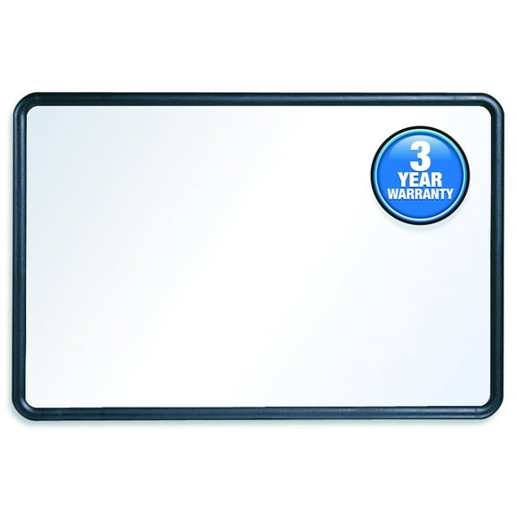 Quartet Contour Dry-Erase Whiteboard, 4' x 3', Magnetic, Black Frame