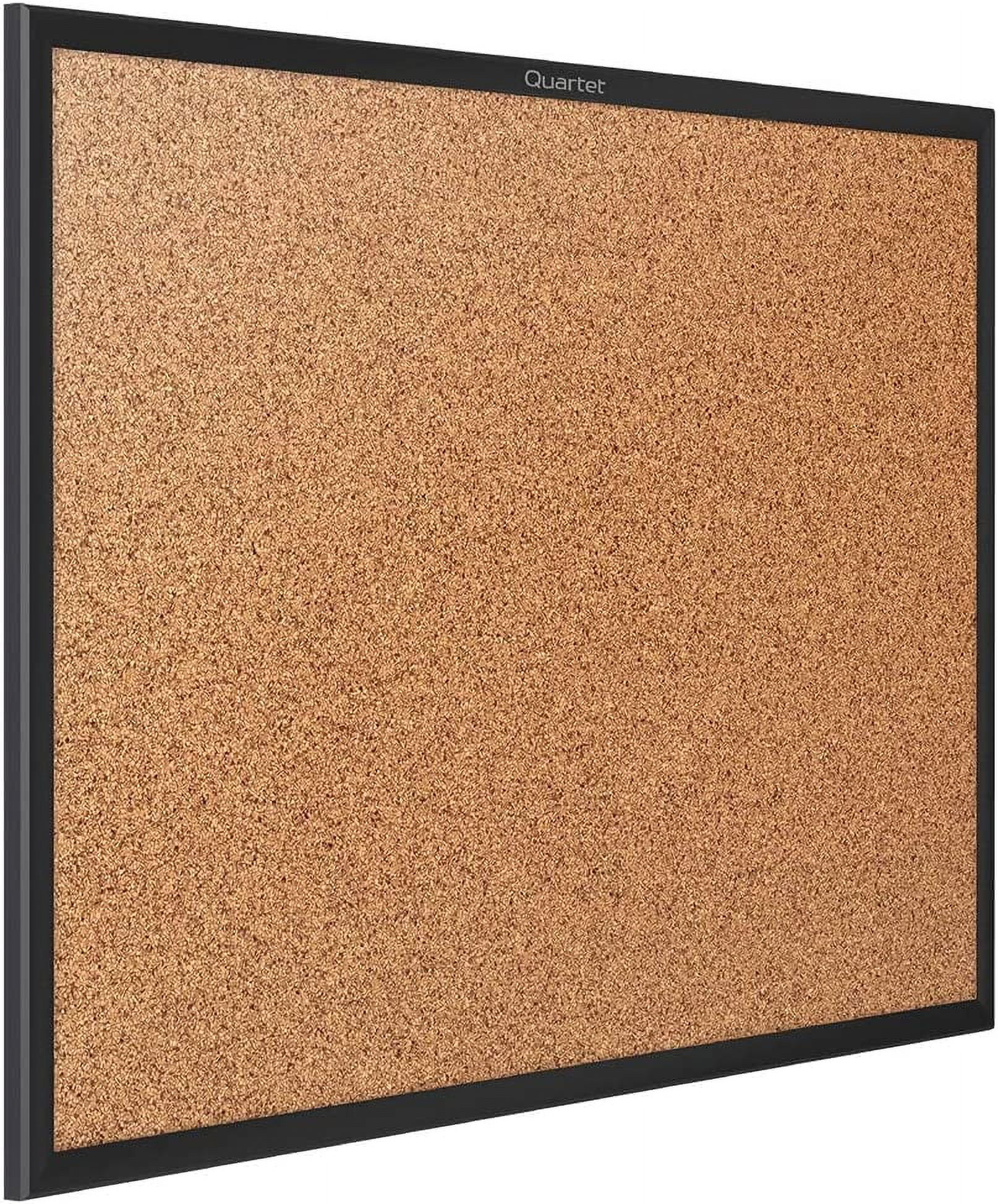 Quartet Cork Board, Bulletin Board, 3 X 2 Corkboard, Black Frame (2303B