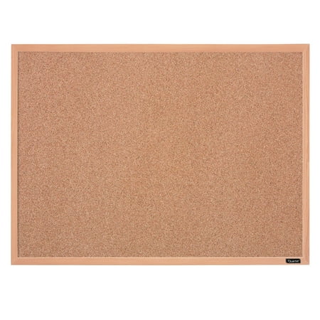 Quartet Cork Bulletin Board, 17" x 23", Oak Finish Frame (35-380342Q)