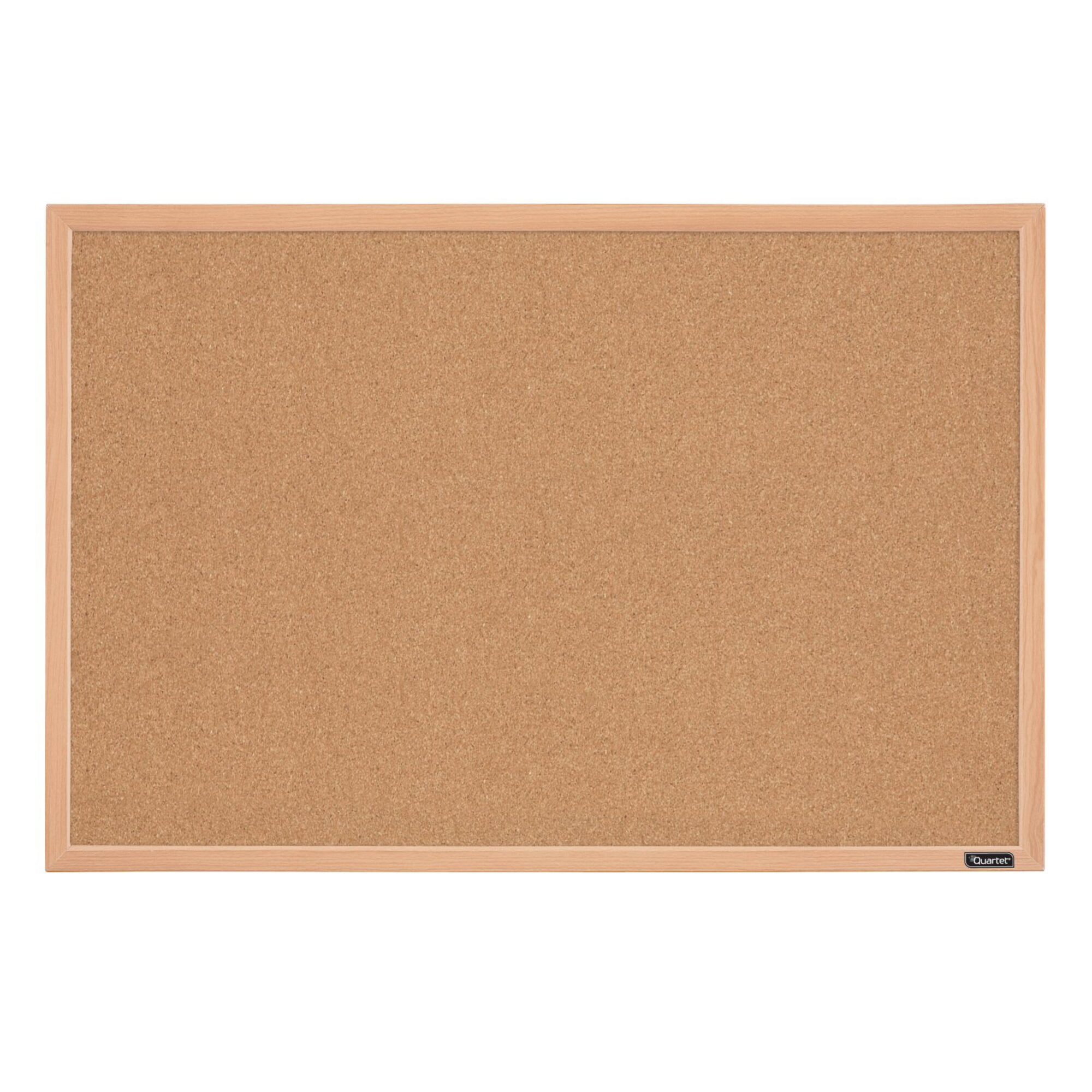 Quartet Cork Bulletin Board 23 x 35 Oak Finish Frame Cork Boards