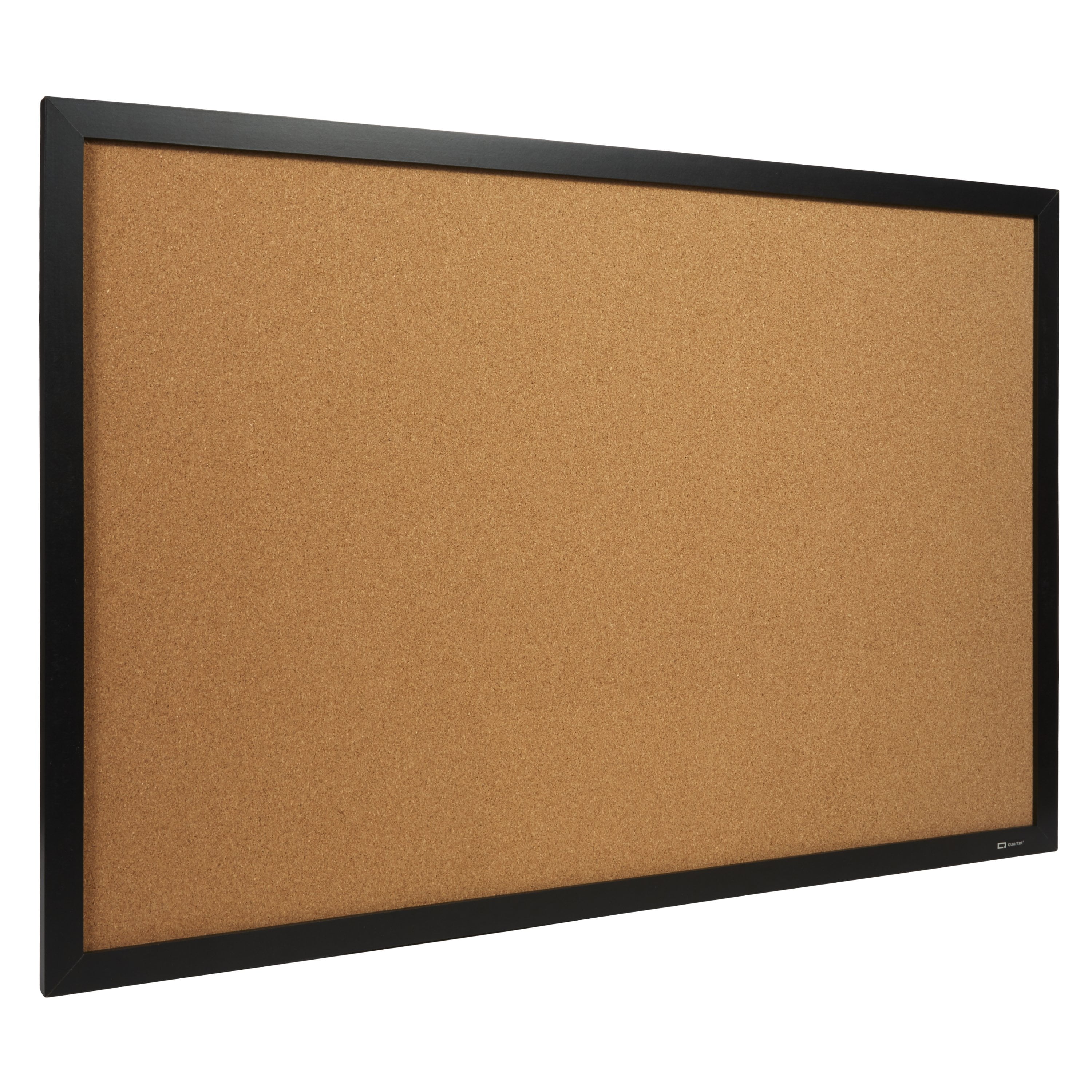 Quartet Cork Bulletin Board, 24" x 36", Black Frame