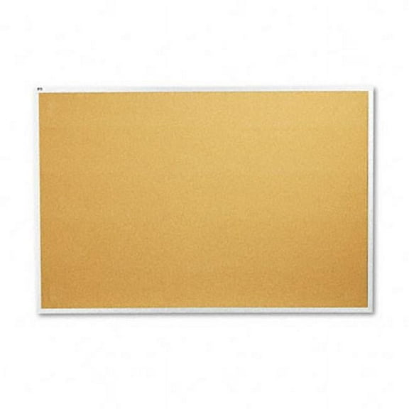Quartet  Cork Bulletin Board - Natural - 72 x 48 - Aluminum Frame