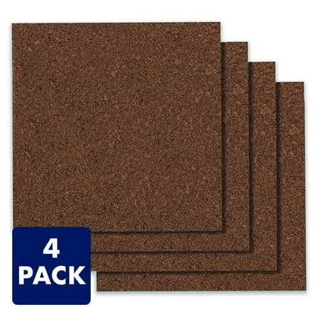Quartet Dark Brown Cork Bulletin Board, 4 Count, 4 Pack