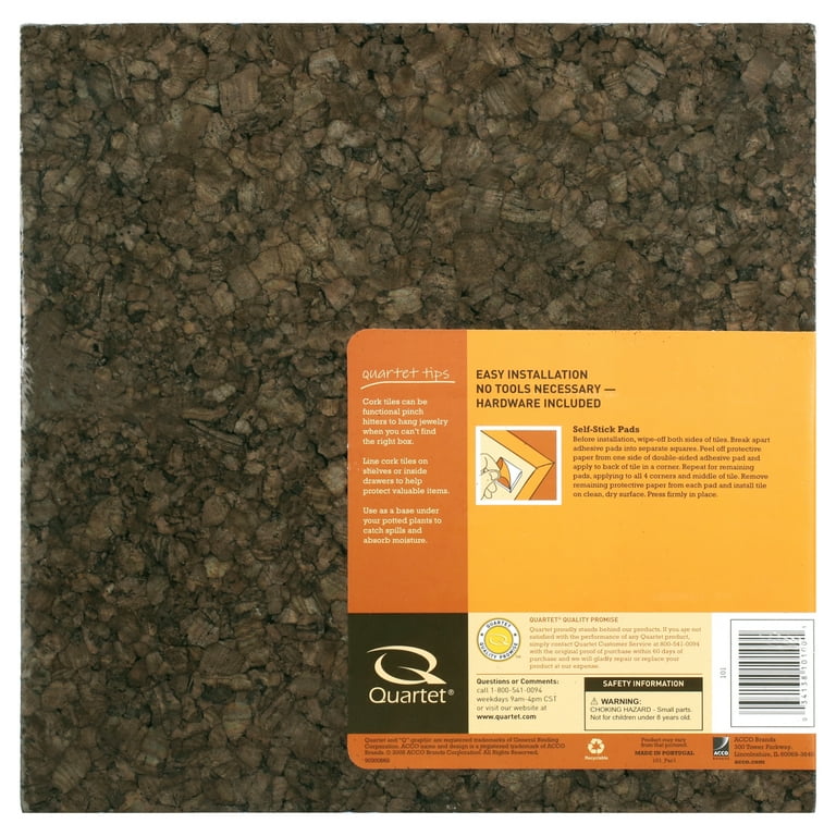 Quartet Dark Cork Panel, Sold as 1 Package, 4 Each per Package Quartet Dark Cork Panel, Sold as 1 Package, 4 Each per Package