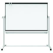 Quartet Prestige 2 Mobile Presentation Easel, Reversible Magnetic Whiteboard/Flipchart, 48" x 36", Graphite Frame