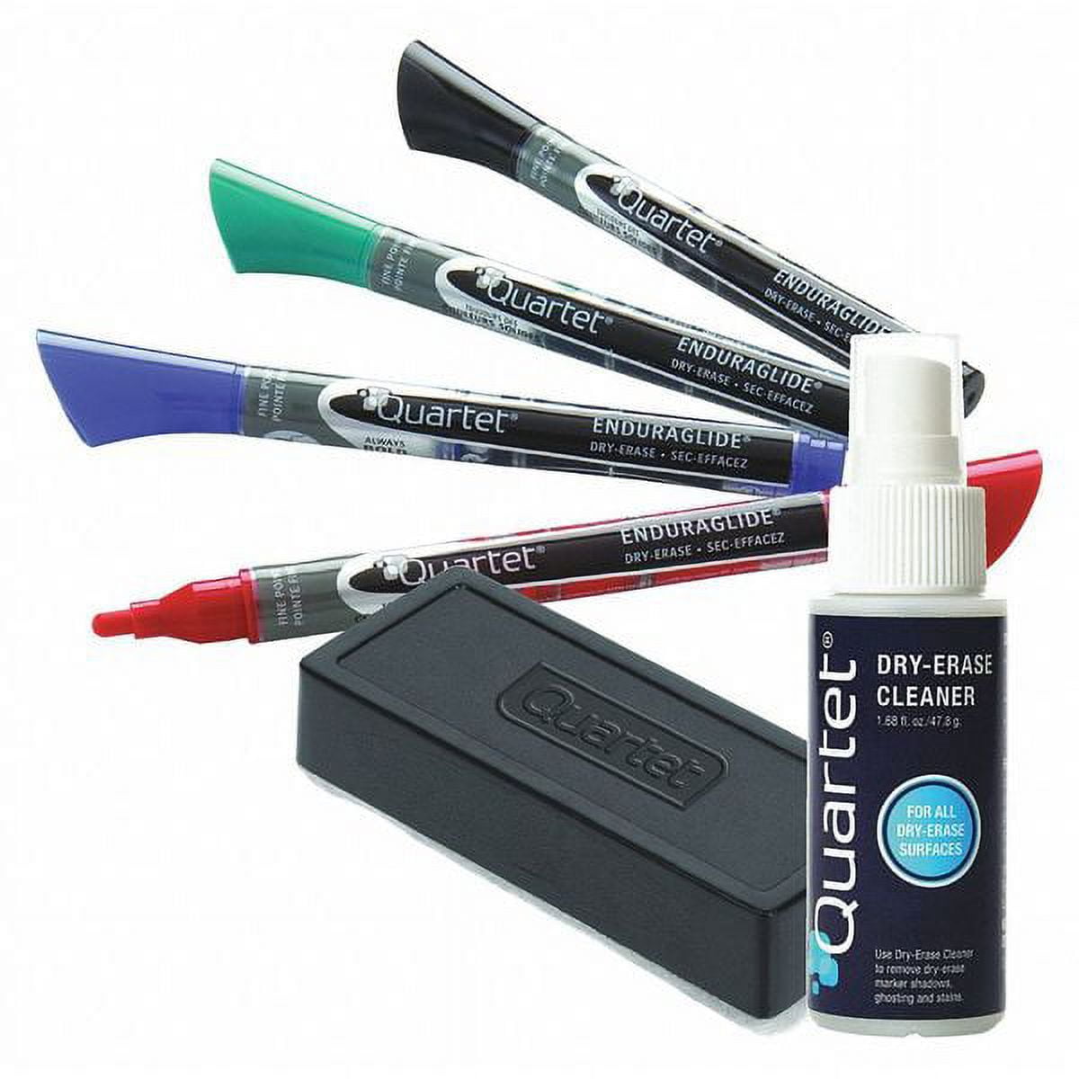 Quartet Liquid Ink Dry-Erase Marker Kit with Cleaner and Eraser