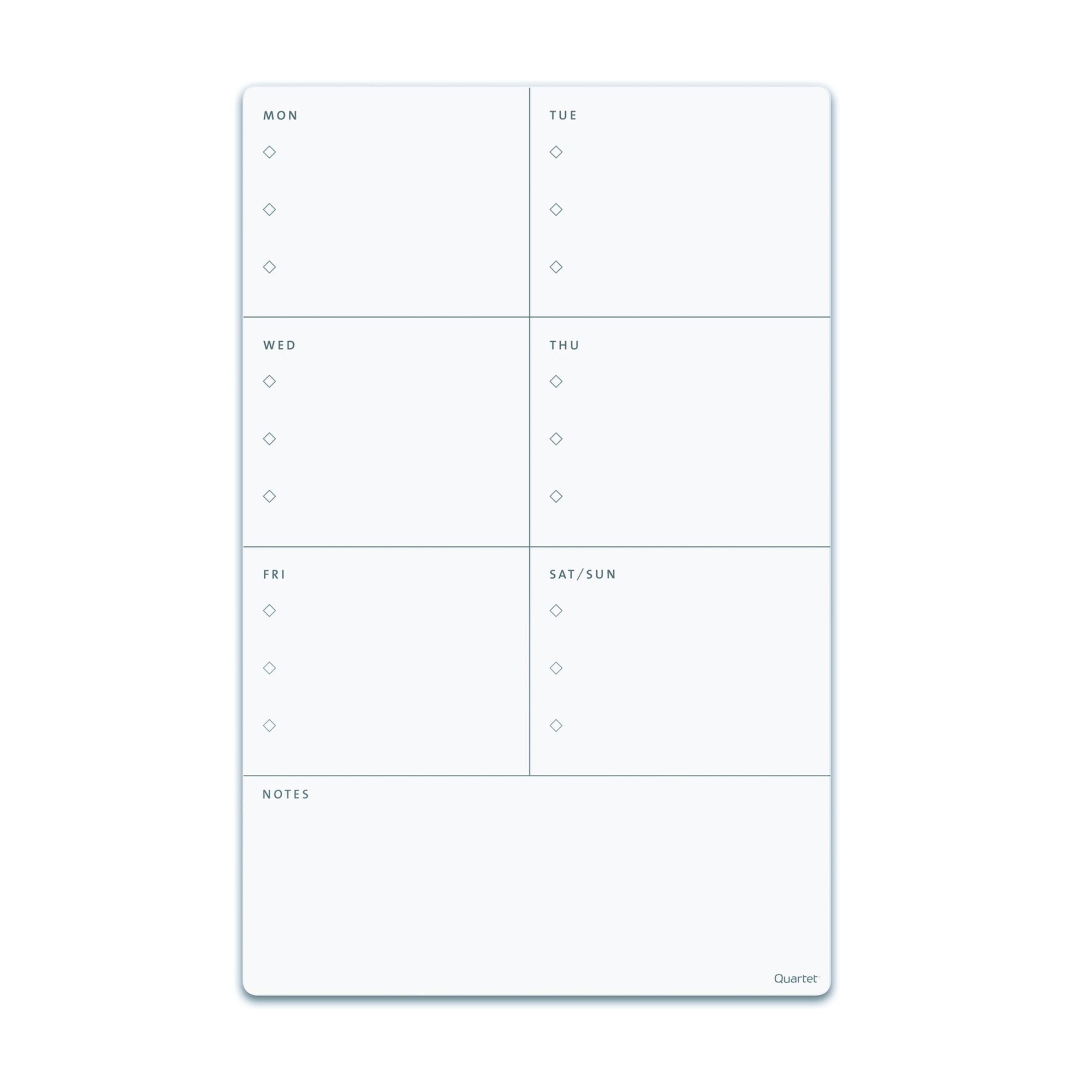 Quartet Dry-Erase Weekly Planner Magnet, 11" x 17"