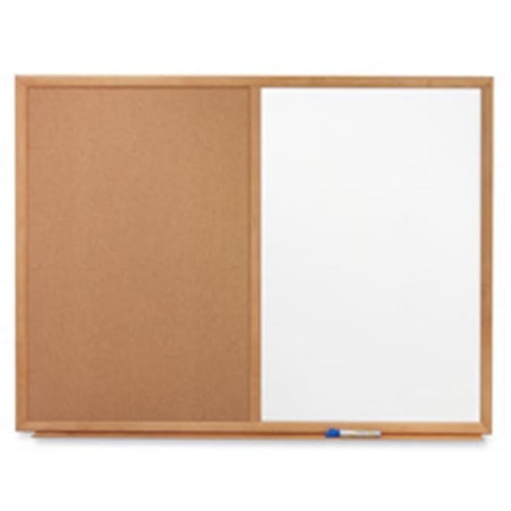 Quartet Dry-erase-Cork Board- 3ft.x2ft.- Oak Frame