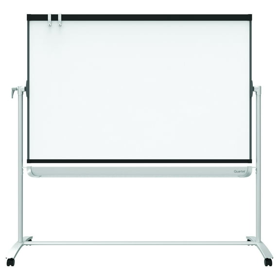 Quartet Prestige 2 Mobile Presentation Easel, Reversible Magnetic Whiteboard/Flipchart, 72" x 48", Graphite Finish Frame