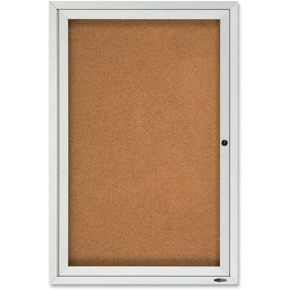 Quartet Enclosed Cork Bulletin Board for Outdoor Use - 36" Height x 24" Width - Brown Cork Surface - Hinged, Wear Resistant, Tear Resistant, Water Resistant, Shatter Proof, Acry | Bundle of 5 Each