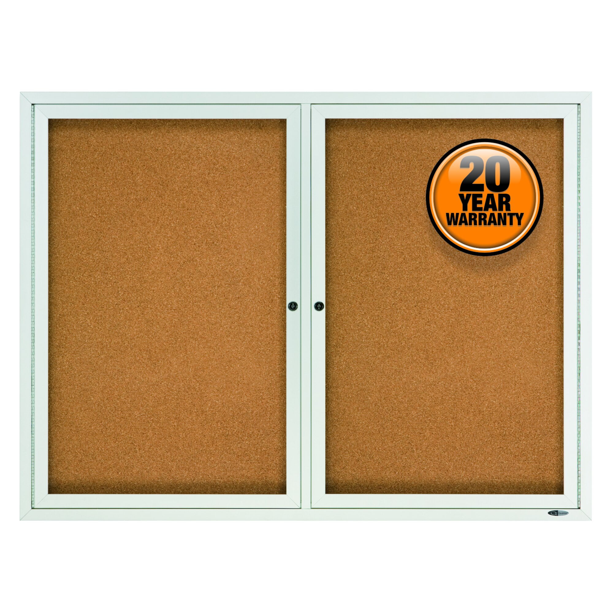 Quartet Office Tack Supplies Enclosed Cork Bulletin Board for Outdoor