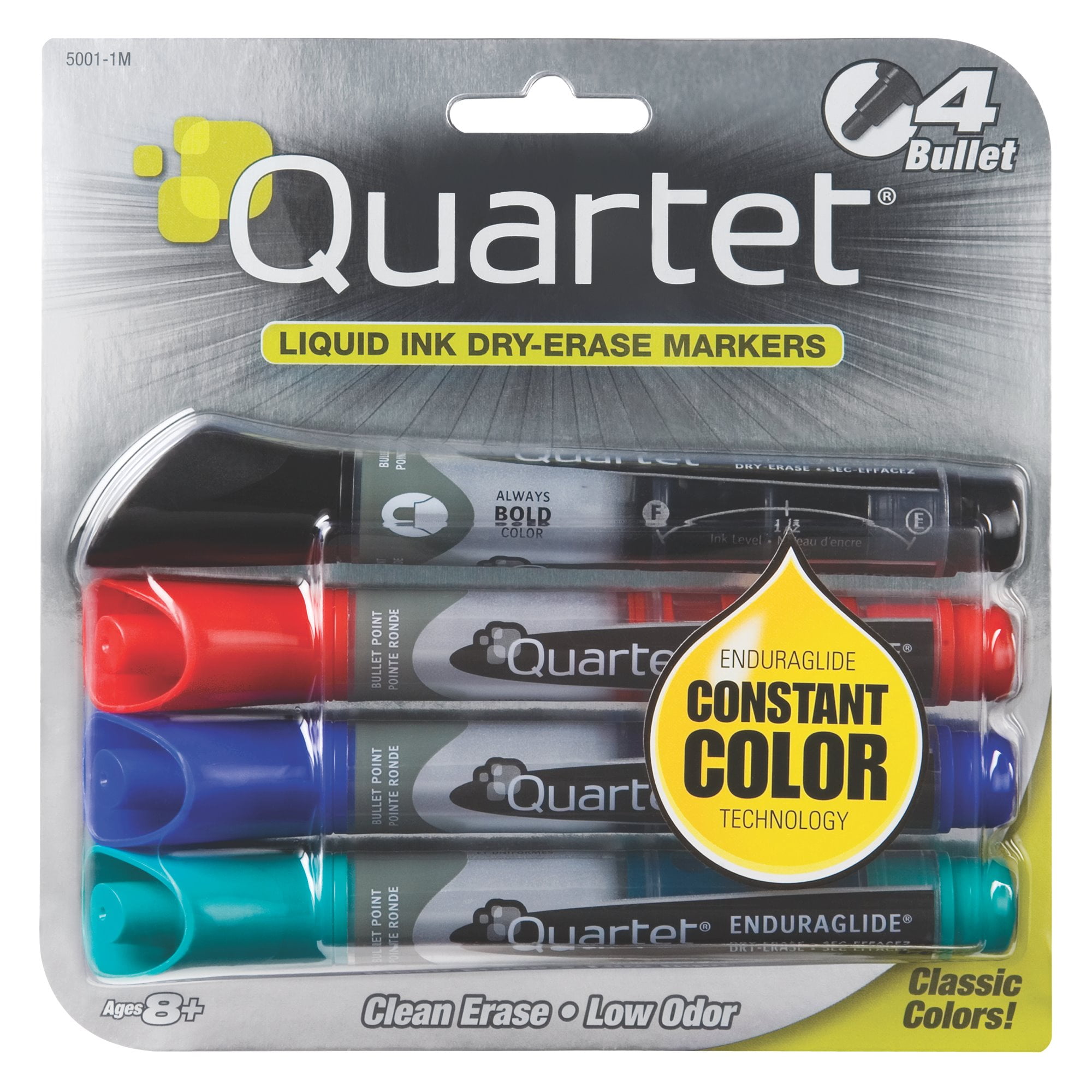 Quartet EnduraGlide Dry-Erase Markers, Fine Tip, Assorted Classic & Neon  Colors, 12 Pack 