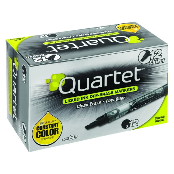 Quartet EnduraGlide Dry-Erase Markers, Fine Tip, Black, 12 Pack - Fine Tip , Black, 12 Pack Quartet EnduraGlide Dry-Erase Markers, Fine Tip, Black, 12 Pack - Fine Tip , Black, 12 Pack