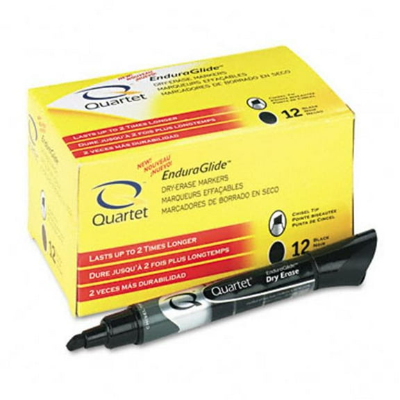 Quartet Enduraglide Dry Erase Markers Black 12 Pack