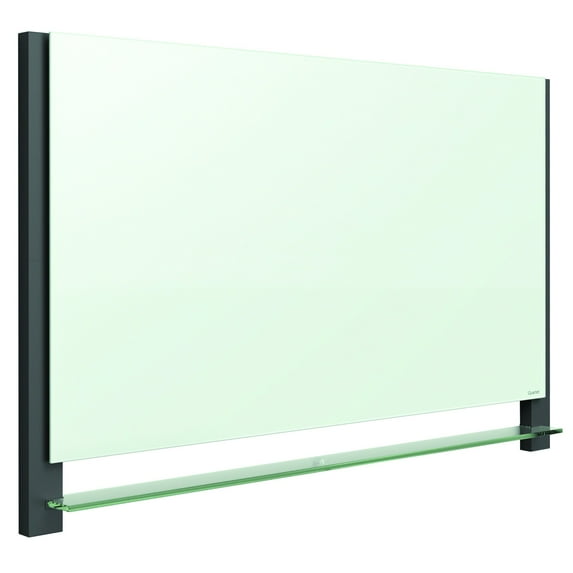 Quartet® Evoque™ Magnetic Unframed Glass Marker Whiteboard, 85" x 48", White/Black
